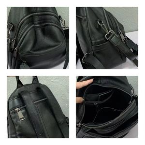 Mochilas de Viaje para Mujer, Mochila Clásica de Cuero Vacuno Genuino, Bolsos de Hombro Femeninos - Product Image 3