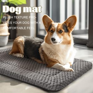 Köpek Yatağı ve Kafes Minderi, Yumuşak Dayanıklı Yıkanabilir Kaymaz Köpek ve Kedi Yatağı Minderi, Çift Taraflı Kullanılabilir - Product Image 2