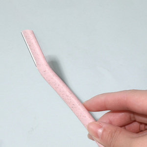 Rasoir à sourcils en fibre de paille de blé, rasoir à sourcils, couleur naturelle, épilation du visage pour femmes, rasoir dermique - Product Image 4