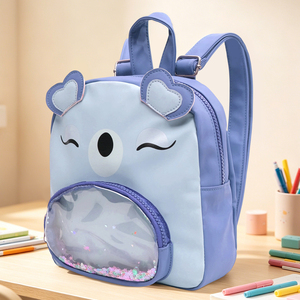 <span class=keywords><strong>Mochila</strong></span> Infantil Personalizada con Orejas de Animales en 3D, Impermeable, de PU, para Niños y Niñas en Edad <span class=keywords><strong>Preescolar</strong></span>, con Bolsillo <span class=keywords><strong>Transparente</strong></span> de Lentejuelas - Product Image 5
