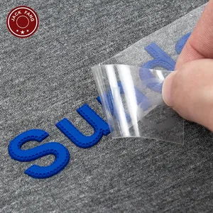 Пользовательские 3D Силиконовая печать термопереводная этикетка пластизолированная теплопередача для футболки