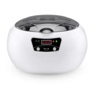 Mini ultrasone reiniger digitale 600ml jp-890 met kleurrijke deksel voor contact lens bril horloge