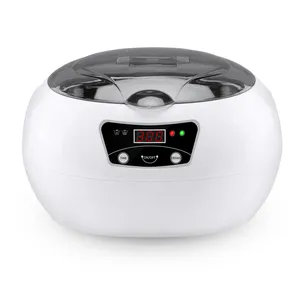 Humidificateur à ultrasons mini nettoyeur numérique 600 ml JP-890 avec couvercle coloré pour lentilles de contact lunettes montre