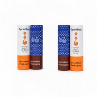 Emballages de tubes de parfum en papier kraft biodégradable personnalisés, cylindriques, avec estampage, laminage mat, encre à base d'huile de soja