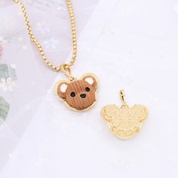 Bijoux de haute qualité collier en or 18 k en résine avec breloque ours mignon bijoux ours