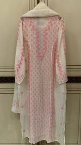 Conjunto de Kurta, Pantalón y Dupatta Chanderi Semisellado para Mujer, Ropa Étnica Premium, Traje Salwar de Diseñador, Bordado, para Fiestas y Festivales - Product Image 2