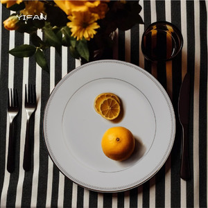 Juego de Platos de Porcelana Plateada con Forma de Corona, Ecológicos, con Logotipo Personalizado, para Bodas - Product Image 5
