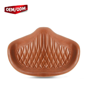 Selle de vélo sans nez surdimensionnée en cuir PU imperméable, siège <span class=keywords><strong>extra</strong></span> large épaissi à double amortissement pour VTT, vélo électrique et vélo de spinning - Product Image 1
