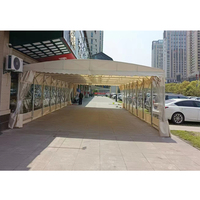 Tente de protection mobile en PVC imperméable toutes saisons avec structure coulissante pour lavage de voitures, entrepôt et logistique