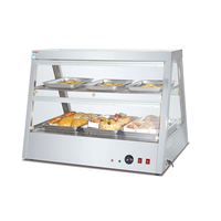 Itop — chauffe-aliments électrique Commercial, présentoir en verre en acier inoxydable, vitrine pour aliments chauds