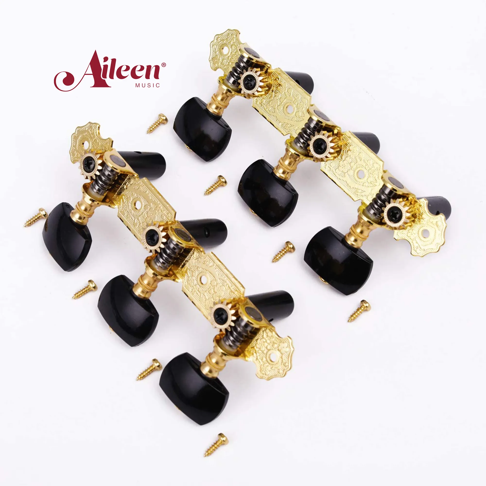 Wholesale Classical guitar tuning machine gold plated 3+3 Guitar Tuning Pegs(MH-04C)