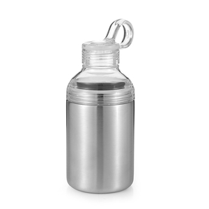 Küçük Kapasiteli, Taşıması Kolay, <span class=keywords><strong>Tritan</strong></span> Kapaklı ve Halkalı Paslanmaz Çelik Su Şişesi, Açık Hava ve Kamp İçin Uygundur - Product Image 2