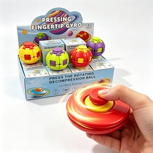 3D Printed Spinner Fidget Ball Press Auto Rotating <b>Puzzle</b> Sphere Toy Sensory Toy for Kids Anxiety Relief Desktop Classroom Gifts - Product Image 1