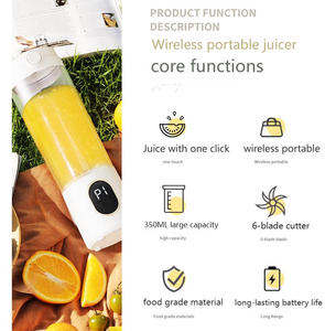 Nuevas llegadas al por mayor, bajo MOQ, mini licuadora portátil USB personal para batidos, ideal para exteriores, hoteles y con fuente de alimentación. - Product Image 6