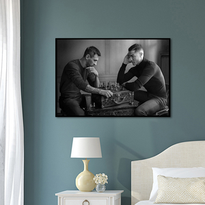 Cuadros Decorativos de Lona para Dormitorio con Diseño Art Deco de Estrellas del Fútbol como <span class=keywords><strong>Messi</strong></span> y Cristiano Ronaldo, Decoración Moderna - Product Image 1