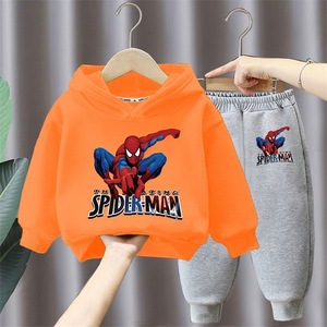 Nouveau Ensemble Décontracté Deux Pièces pour Garçons, Survêtement à <span class=keywords><strong>Capuche</strong></span> en Coton Style Étranger avec Dessin Animé Imprimé, Tailles Enfants, Prix Bas - Product Image 1