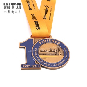 8 Years Medal Manufacture  Stromlo Running Festival  FINISHER custom 3d antique bronze metal medal - Product Image 2