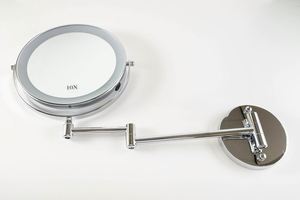 USB Rechargeable Cordless Wall Mounted Dual Arm LED Magnifying 8" Bathroom Cosmetic <b>Vanity</b> <b>Mirror</b> - Product Image 2