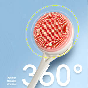 Uzun saplı su geçirmez elektrikli banyo geri Scrubber IPX7 duş vücut temizleme fırçaları peeling masaj için <span class=keywords><strong>3</strong></span> fırça başlıkları - Product Image 2