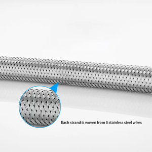 Lage Moq Hogedruk Waterinlaat Roestvrijstalen Gegolfde Slang Nylon Buis Voor Badkamer Loodgieterswerk Op Maat Snijden - Product Image 4