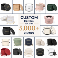 Emballage en carton recyclable personnalisé, boîte ronde pour chapeaux et marques de vêtements avec impression de logo personnalisée