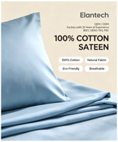 Parure de lit unie 100 % coton satiné, comprenant couette et drap-housse, pour hôtels et maisons (vente en gros)