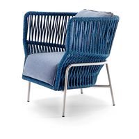 Ensemble de canapé d'extérieur en aluminium avec corde à tisser pour le jardin Ensemble de salon de loisirs et de table basse pour le patio extérieur