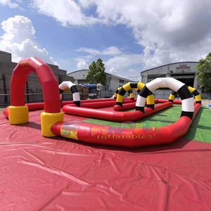 Arena inflable gigante para carreras de coches de choque, pista de carreras de karts para niños y adultos - Product Image 3