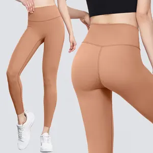 LOLOLULU Skin Friendly Custom Logo Leggings de cintura alta para mujer Pantalones de yoga con control de barriga