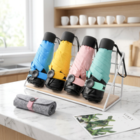 Parapluie manuel compact 6 baleines en tissu 190T anti-UV, format de poche, pour adultes, cadeaux d'affaires, cadeaux promotionnels