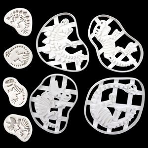 Moule en plastique gaufré pour gâteaux et biscuits, motif squelette de dinosaure de la série Jurassic, OEM/ODM - Product Image 1