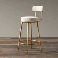 Chaise de bar moderne en métal empilable, légère, durable et écologique avec pieds en fer pour usage commercial à la maison, au bureau et à l'hôtel