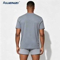 Camisetas Blancas de Algodón Mercerizado 100% de 225 g/m² para Hombre, Marca Kuenzi, Venta al por Mayor, Logotipo Personalizado OEM, Corte Regular para Marca Privada
