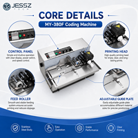 Machine de numérotation électrique automatique MY-380F, codeur de date et de numéro de lot pour étiquettes, sacs et emballages en plastique