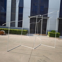 Cortina de Gasa en Forma de S para Decoración de Bodas, Eventos y Escenarios Grandes, Soporte para Cortinas de Hilo para Decoración de Exteriores