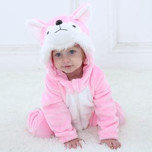 TONWHAR invierno bebé recién nacido mamelucos Rosa unicornio <span class=keywords><strong>Husky</strong></span> tiburón Animal mono niños Onesie para niños - Product Image 6