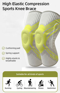 Genouillère de sport professionnelle en gros avec ressort et coussinet de gel rotulien, manchon de compression pour le basketball, la gym et le soutien du ménisque - Product Image 3