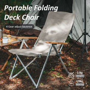 Sillas plegables de aluminio portátiles para acampar al aire libre Patio salón cubierta respaldo ajustable silla reclinable de playa - Product Image 3