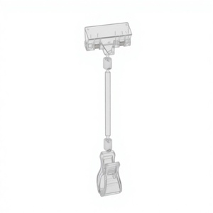 Portaetichette e Clip per <span class=keywords><strong>Cartellini</strong></span> Merchandising CHQ-POP - Trasparente, Altezza 218mm, Metallo/Plastica con Molla - Product Image 3