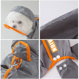 Imperméable solide pour <span class=keywords><strong>chien</strong></span>, transfrontalier, avec panneau transparent à bords mats et ouverture pour la queue, pour chiens de petite/moyenne taille (races Teddy) - Toutes saisons - Product Image 4