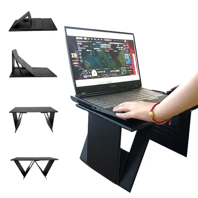 Großhandel Modische Licht MDF Board Schwarz Klappbarer Laptopst änder Unterstützt Faltbarer Computer Notebook Tisch Schreibtisch