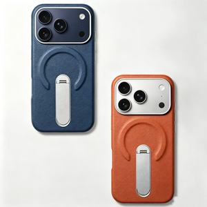Funda Magnética de Cuero PU para Teléfono Celular, Compatible con iPhone 18 17 16 15 14 13 Pro Max, con Protección de 360 Grados °   Soporte de metal para teléfono con cubierta a prueba de golpes - Product Image 3