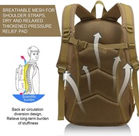 Sac à dos tactique imperméable en polyester de grande capacité pour la chasse avec fermeture à glissière, sac à dos d'extérieur