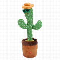 Jouets en peluche en Stock, jouets en peluche de danse électronique, secousse Cactus