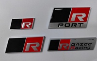 Vente en gros d'autocollants de voiture en chrome 3D avec logo GR Sport Emblem Gazoo Racing pour les modèles de voitures GR