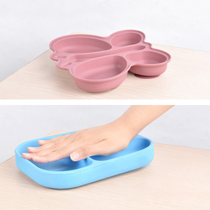 Plato de Silicona para Bebés, Tazón de Arroz con Diseño de Mariposa, <span class=keywords><strong>Vajilla</strong></span> de Dos Piezas de Grado Alimenticio - Product Image 4