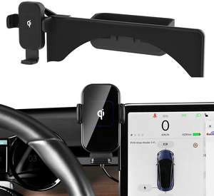 ที่ชาร์จในรถยนต์แบบไร้สายที่วางโทรศัพท์มือถือในรถยนต์ตัวยึดจอแสดงผล GPS ใช้ได้กับ <span class=keywords><strong>iPhone</strong></span> 11/11 Pro max/<span class=keywords><strong>xs</strong></span>/xr/x/ 8/8 + - Product Image 1