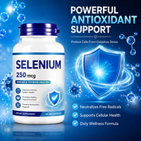 Capsules de Sélénium en Gros, 250 mcg, 60 Capsules Végétales, Soutien Antioxydant, Booster Thyroïdien, Complément Alimentaire