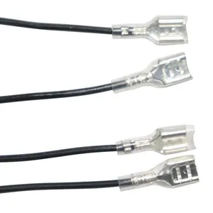 Terminales de crimpado de pala hembra de 4,8mm Conector de cable 4,8 terminal con cable de 10cm