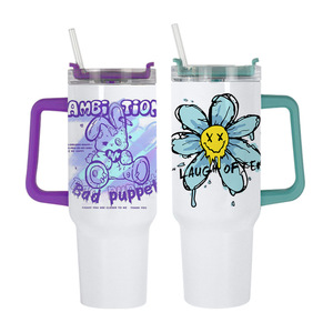 Gobelet <span class=keywords><strong>isotherme</strong></span> vierge pour sublimation 40oz en acier inoxydable avec poignée, tasse de voiture, tasse à bière, tasse de voyage portable, pour boissons chaudes et froides, idéal pour cadeaux - Product Image 4